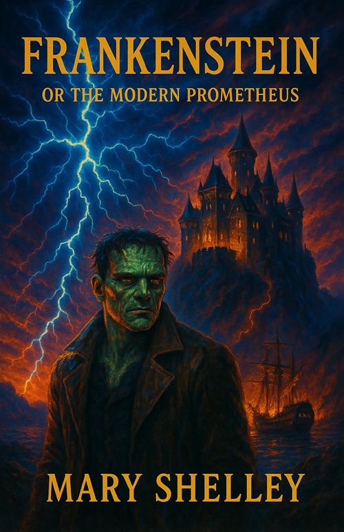 Book cover of Frankenstein; or, The Modern Prometheus by Mary Shelley